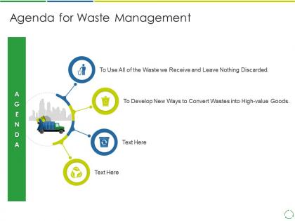 Agenda for waste management treating developing and management of new ways
