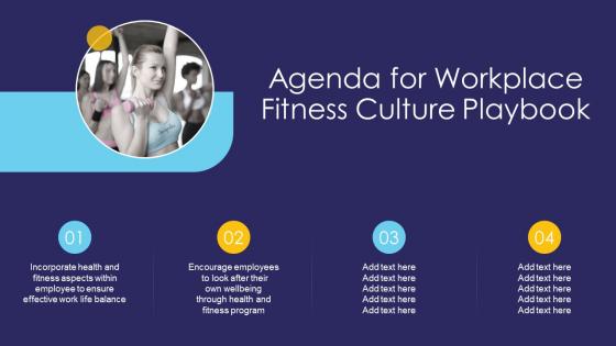 Agenda For Workplace Fitness Culture Playbook Ppt Powerpoint Topics
