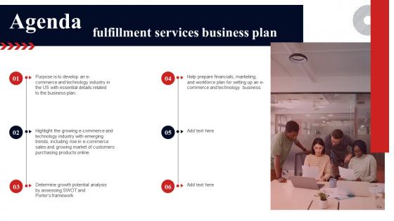 Agenda Fulfillment Services Business Plan Ppt Professional BP SS