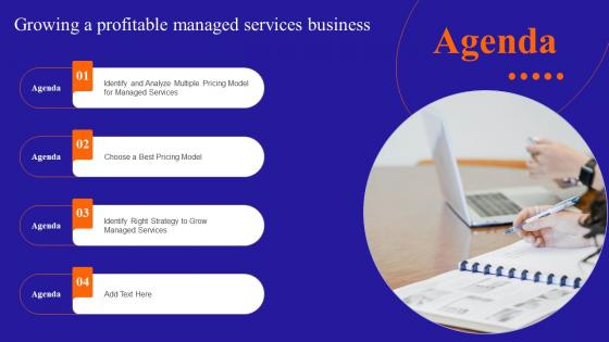 Agenda Growing A Profitable Managed Services Business Ppt Icon Graphics Pictures
