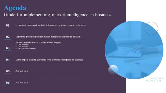 Agenda Guide For Implementing Market Intelligence In Business Ppt File Design Ideas