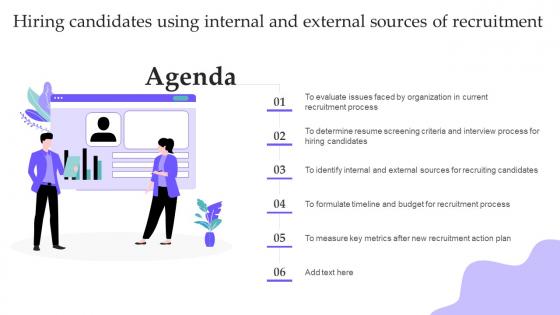 Agenda Hiring Candidates Using Internal And External Sources Of Recruitment