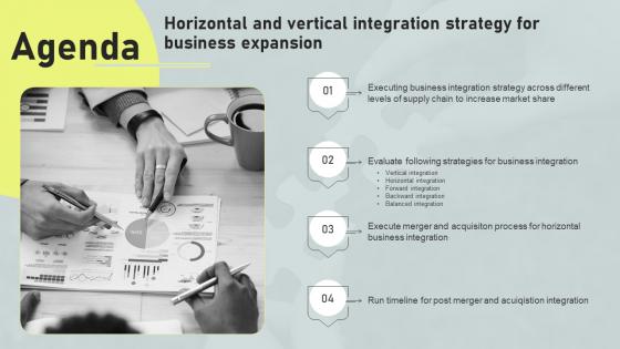 Agenda Horizontal And Vertical Integration Strategy For Business Expansion Strategy SS V