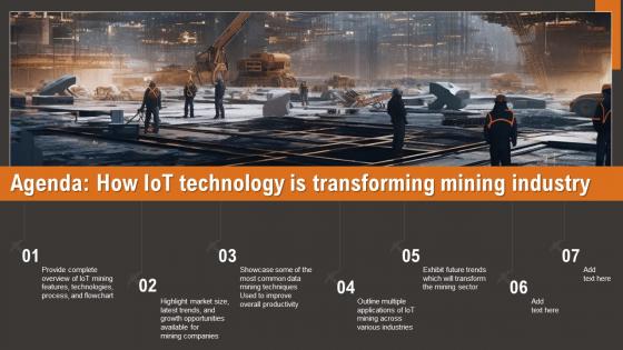 Agenda How IoT Technology Is Transforming Mining Industry IoT SS