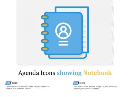 Agenda icons showing notebook
