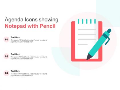 Agenda icons showing notepad with pencil
