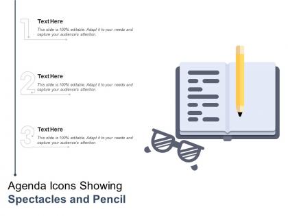 Agenda icons showing spectacles and pencil