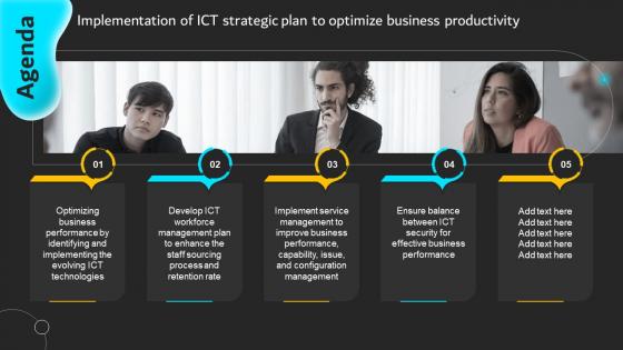 Agenda Implementation Of ICT Strategic Plan To Optimize Business Productivity Strategy SS