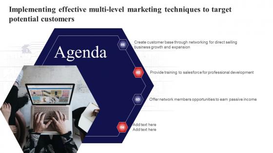 Agenda Implementing Effective Multi Level Marketing Techniques To Target Potential Customers MKT SS