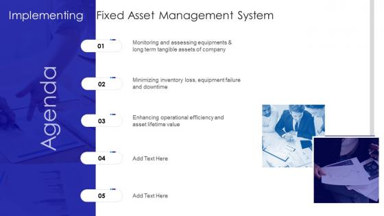 Agenda Implementing Fixed Asset Management System