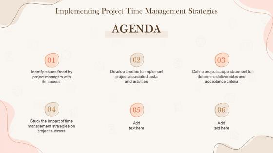 Agenda Implementing Project Time Management Strategies