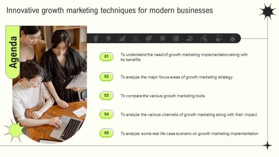 Agenda Innovative Growth Marketing Techniques For Modern Businesses MKT SS