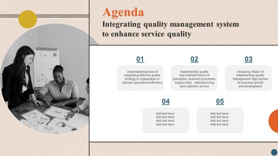 Agenda Integrating Quality Management System To Enhance Service Quality Strategy SS V