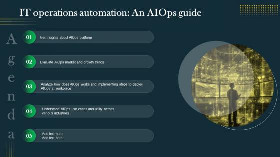 Agenda IT Operations Automation An AIOps Guide AI SS V
