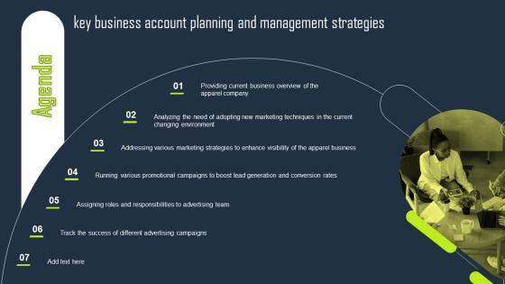 Agenda Key Business Account Planning And Management Strategies Strategy SS