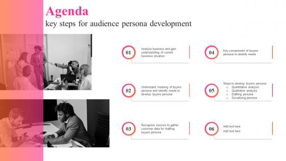Agenda Key Steps For Audience Persona Development MKT SS V