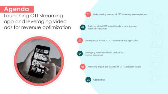 Agenda Launching OTT Streaming App And Leveraging Video Ads For Revenue Optimization