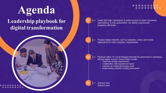 Agenda Leadership Playbook For Digital Transformation