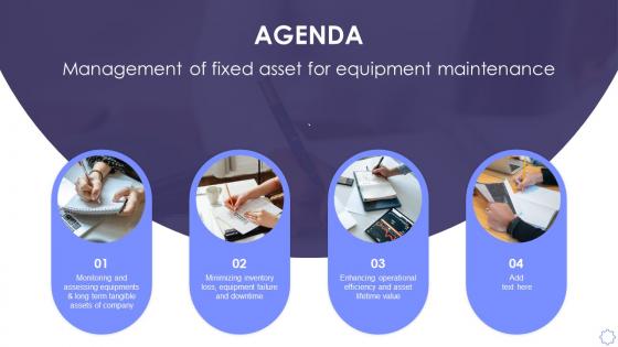 Agenda Management Of Fixed Asset For Equipment Maintenance