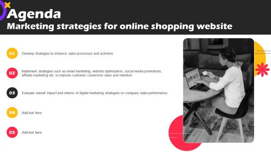 Agenda Marketing Strategies For Online Shopping Website