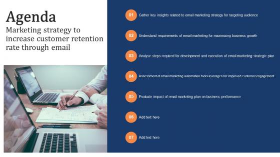 Agenda Marketing Strategy To Increase Customer Retention Rate Through Email