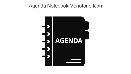 Agenda Notebook Monotone Icon In Powerpoint Pptx Png And Editable Eps Format