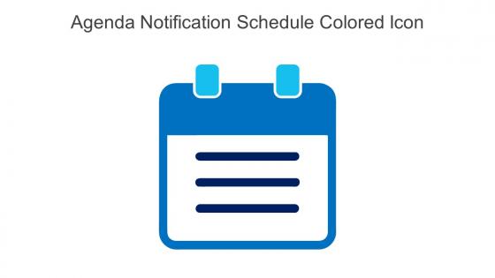 Agenda Notification Schedule Colored Icon In Powerpoint Pptx Png And Editable Eps Format