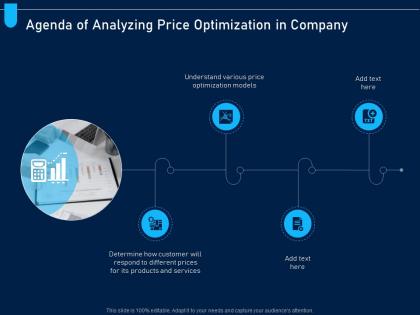 Agenda of analyzing price optimization in company ppt professional