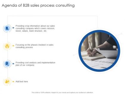 Agenda of b2b sales process consulting b2b sales process consulting ppt pictures