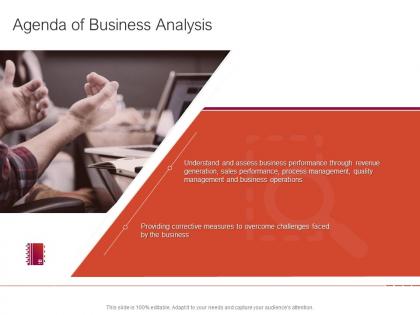 Agenda of business analysis ppt powerpoint presentation file layouts