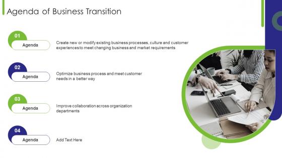Agenda Of Business Transition Ppt Infographics Design Ideas