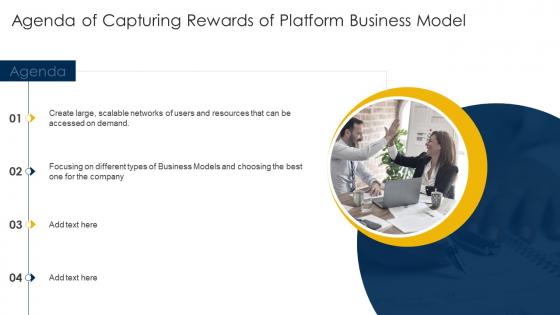 Agenda Of Capturing Rewards Of Platform Business Model Ppt Slides Image
