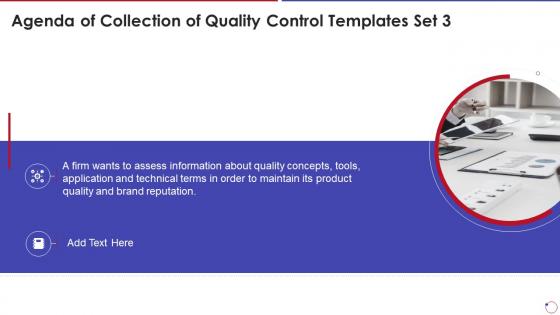 Agenda Of Collection Of Quality Control Templates Set 3