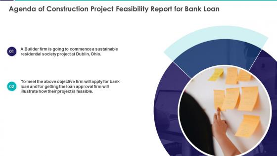 Agenda Of Construction Project Feasibility Report For Bank Loan Ppt Microsoft