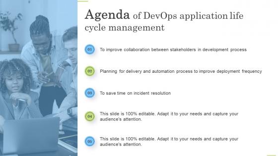 Agenda Of Devops Application Life Cycle Management
