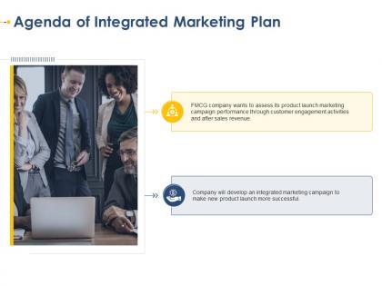 Agenda of integrated marketing plan developing integrated marketing plan new product launch