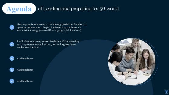 Agenda Of Leading And Preparing For 5g World Ppt Slides Infographic Template