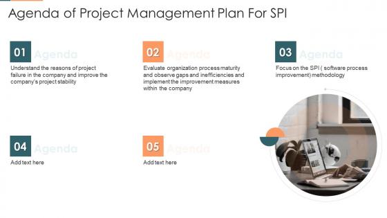 Agenda of project management plan for spi