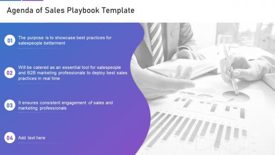Agenda of sales playbook template ppt slides infographic template