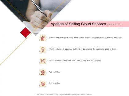Agenda of selling cloud services provide m2713 ppt powerpoint presentation inspiration