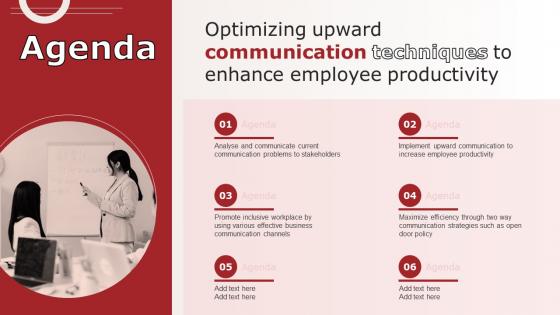 Agenda Optimizing Upward Communication Techniques To Enhance Employee Productivity