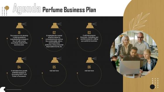 Agenda Perfume Business Plan Ppt Powerpoint Presentation Infographics Topics BP SS