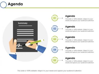 Agenda ppt infographics structure