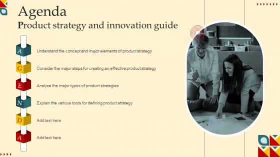 Agenda Product Strategy And Innovation Guide Ppt Diagram Graph Charts Strategy SS V