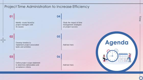 Agenda Project Time Administration To Increase Efficiency