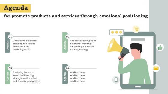 Agenda Promote Products And Services Through Emotional Positioning