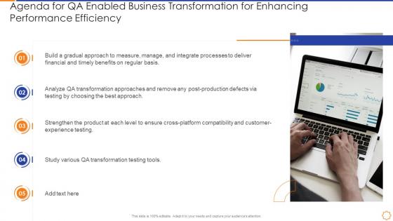 Agenda qa enabled business transformation enhancing performance efficiency