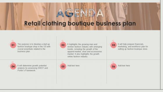 Agenda Retail Clothing Boutique Business Plan BP SS