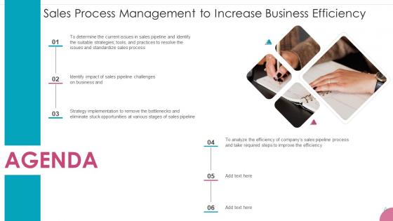 Agenda Sales Process Management To Increase Business Efficiency