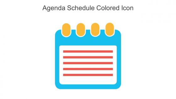Agenda Schedule Colored Icon In Powerpoint Pptx Png And Editable Eps Format